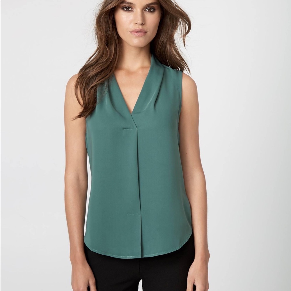 Le Chateau Small light jade sleeveless blouse